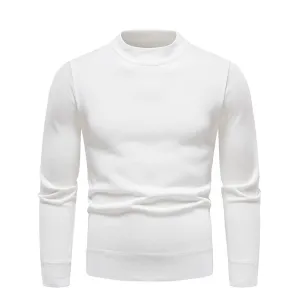 Mock Neck Solid Color Slim Fit Sweater for Men (11 colors)