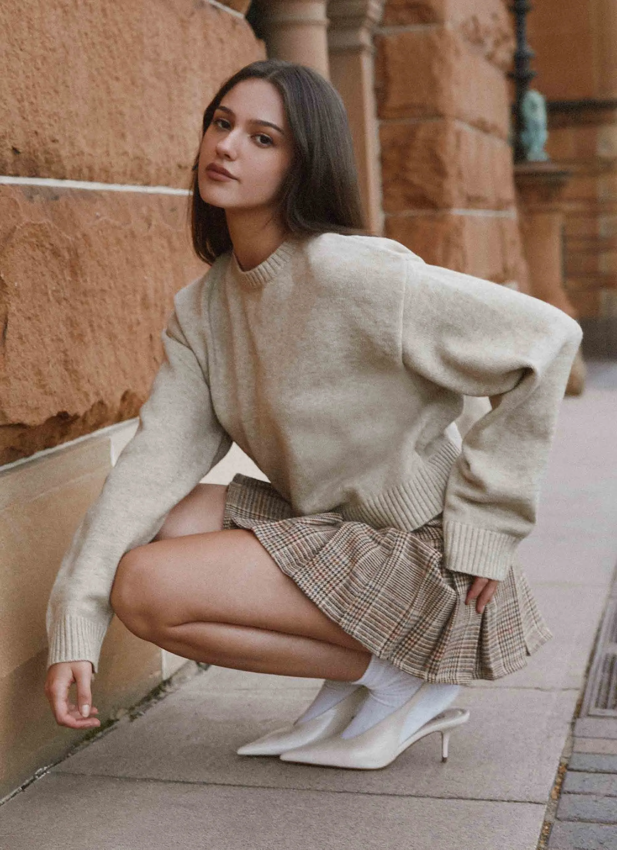 Monika Oversized Jumper - Beige