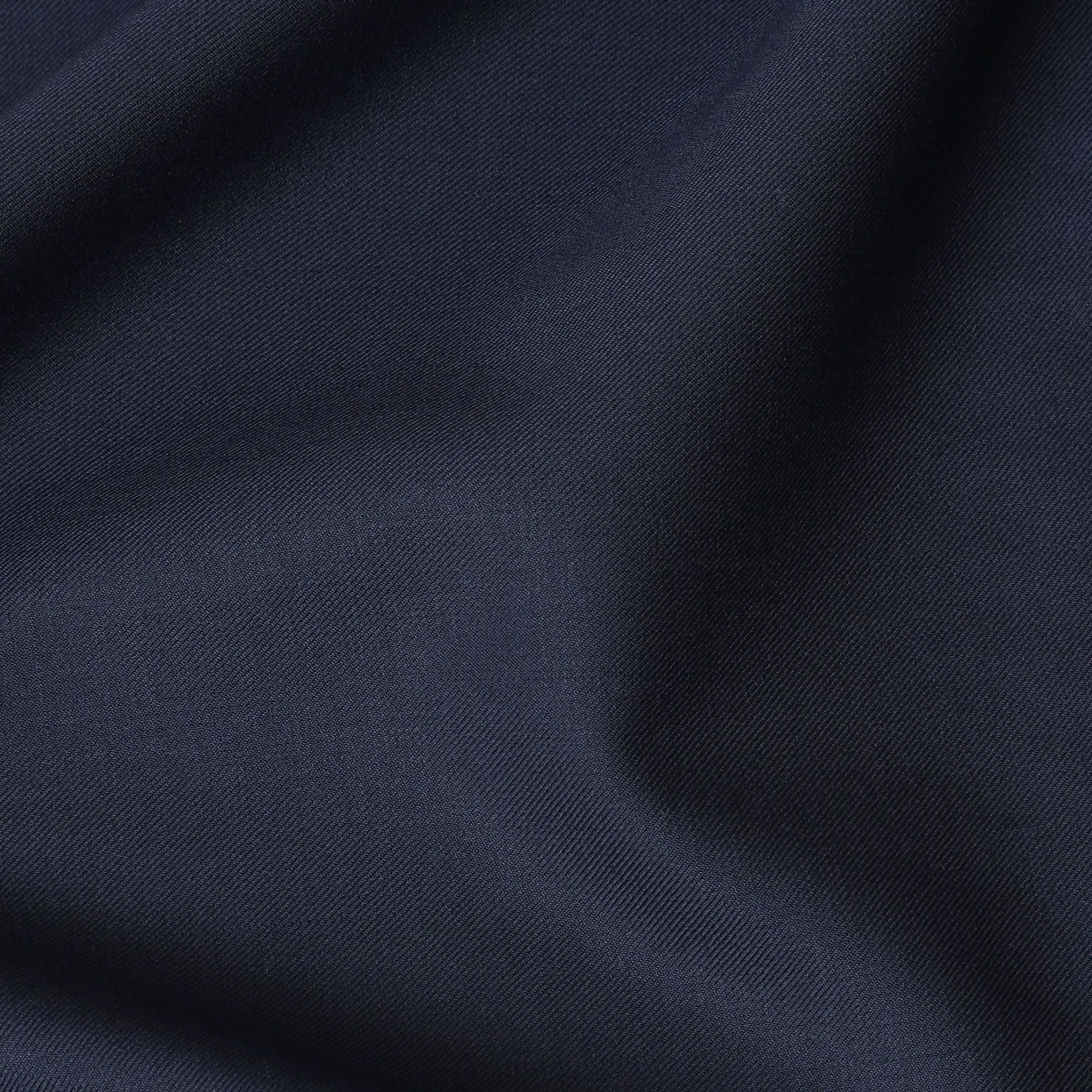 Navy blue Premium plain Super 140's blended wool suiting fabric-D17280