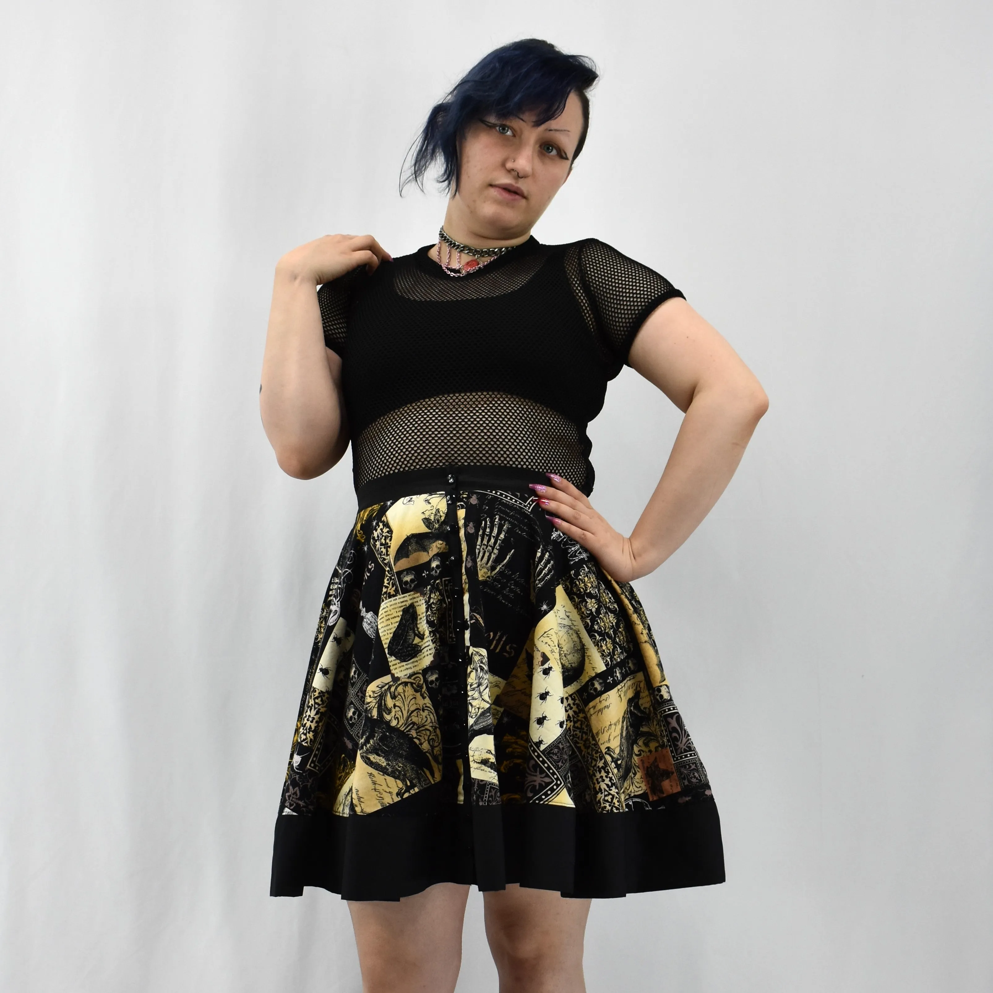 Nevermore Snap Skirt- HANDMADE LOCALLY