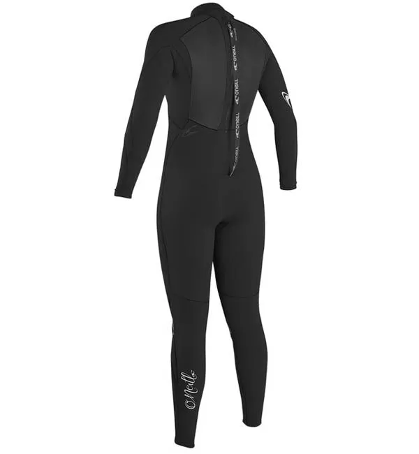 O'Neill Womens Epic 4/3 Back Zip Full Wetsuit - Black/Black/Black