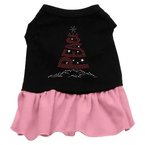 Peace Tree Rhinestone Dress Black with Pink XXXL (20)