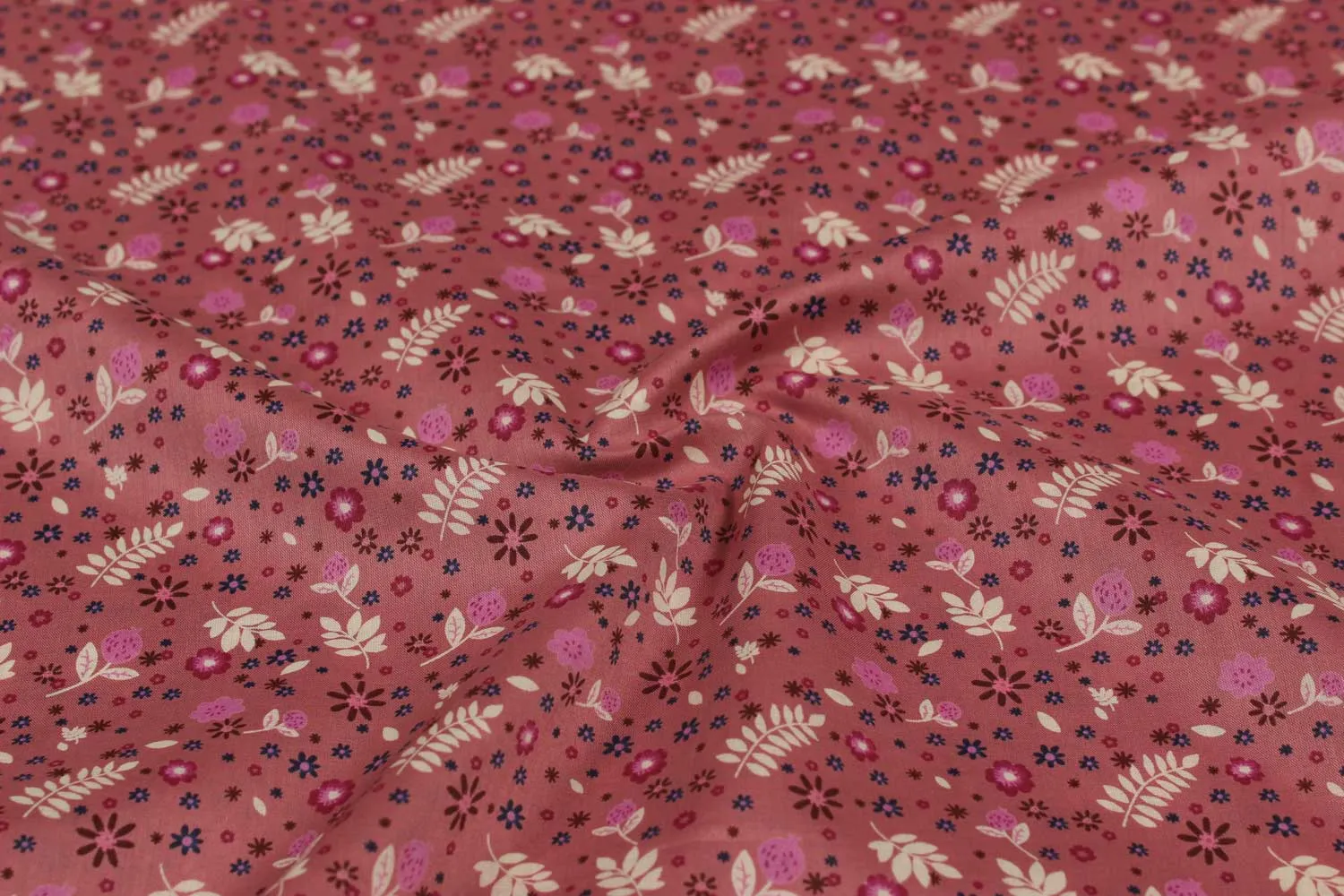 Pink Printed Cotton Fabric