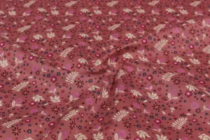 Pink Printed Cotton Fabric