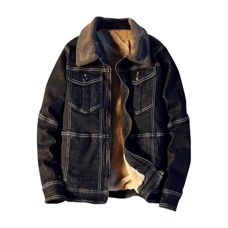 Pologize™ Fur Collar Denim Jacket