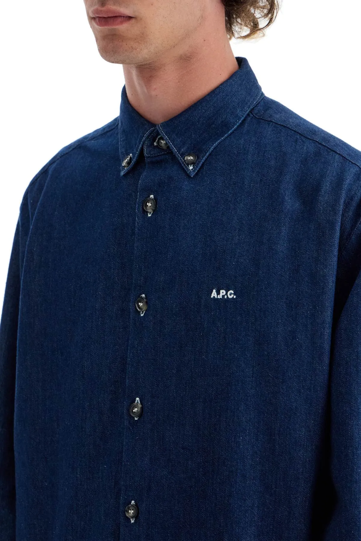 "lightweight denim mathias shirt