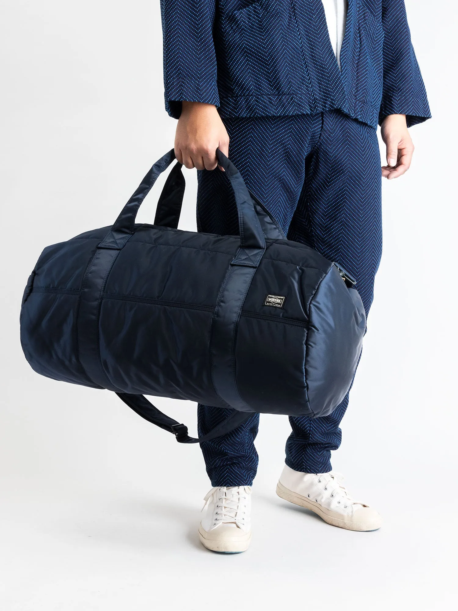 "Tanker" 2-Way Boston Bag (M) in Iron Blue