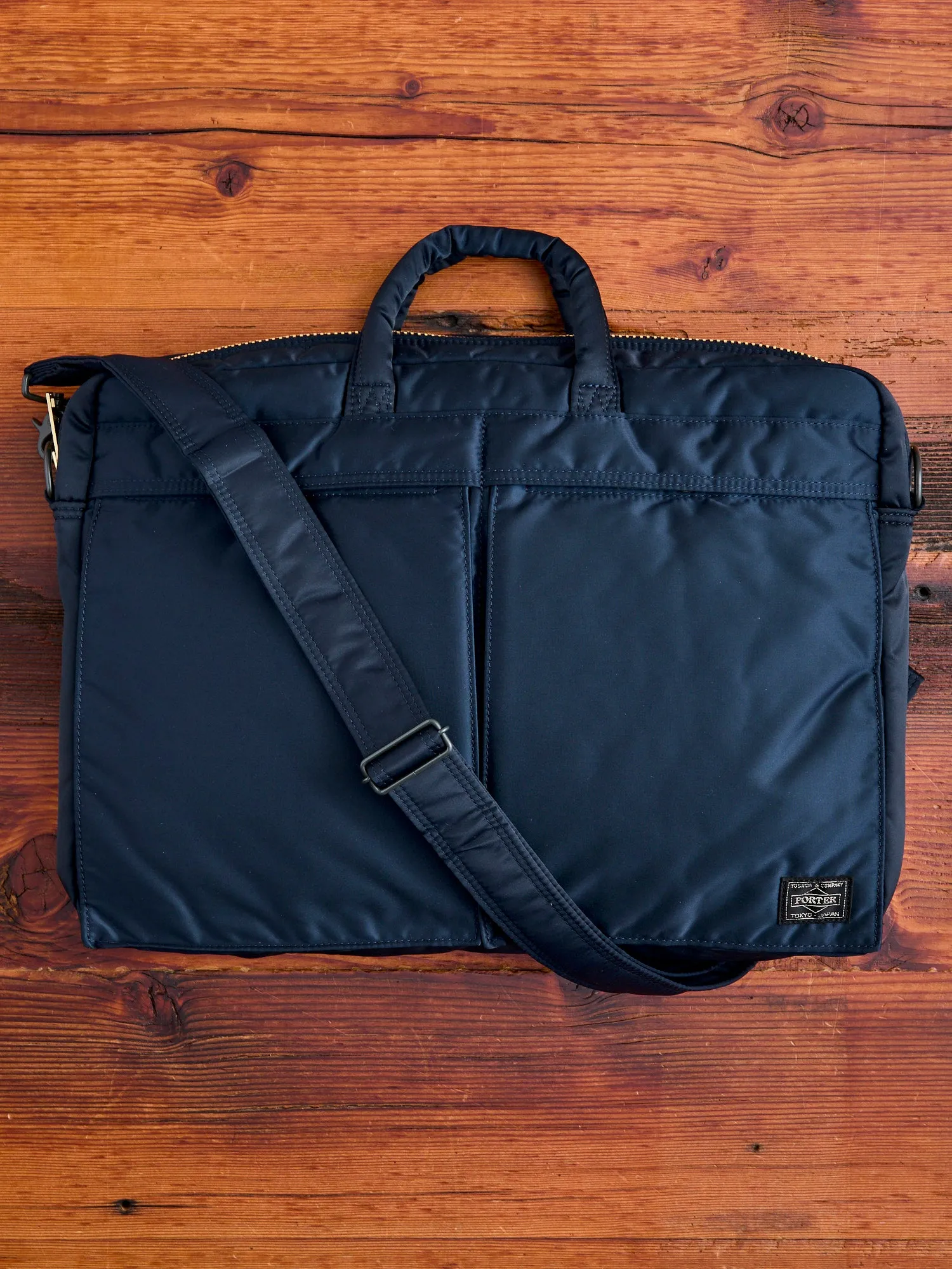 "Tanker" 2-Way Briefcase in Iron Blue