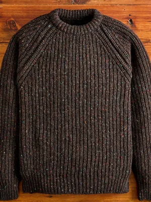 "Taste Of The Future" Wool Knit Sweater in Mystery Brown