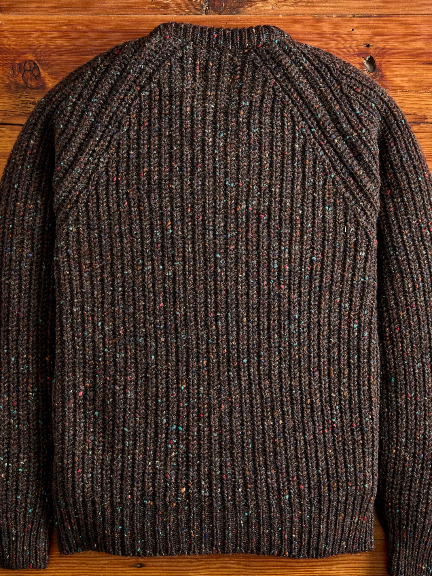 "Taste Of The Future" Wool Knit Sweater in Mystery Brown