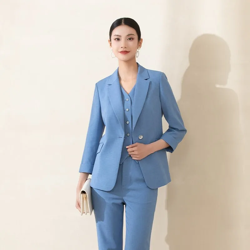 Sapphire Slim Midi Sleeve Suit Blazer