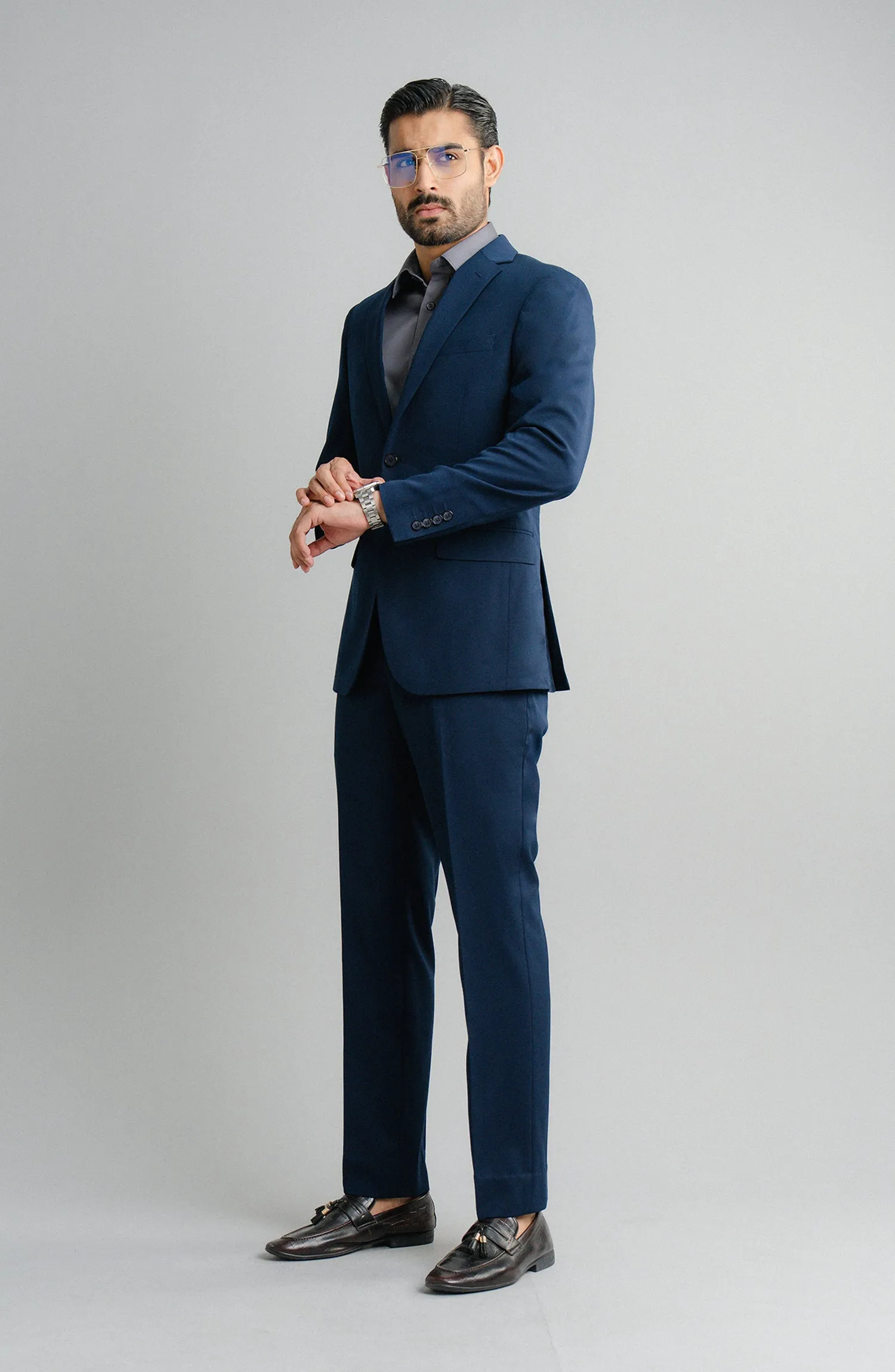 SHARP (2 PC) - TEXTURED NAVY