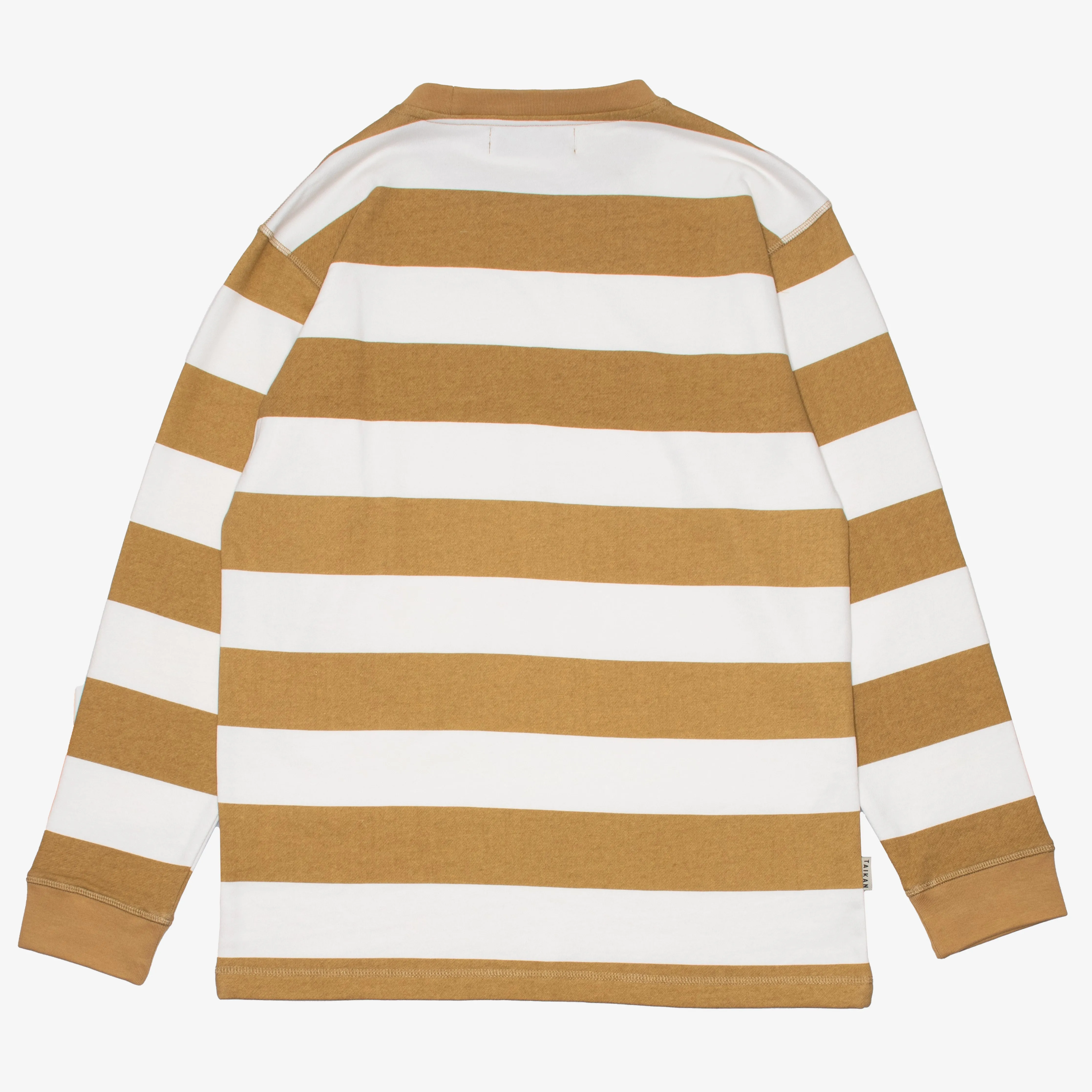 Taikan Everything Striped Longsleeve Crew Sweatshirt Tan