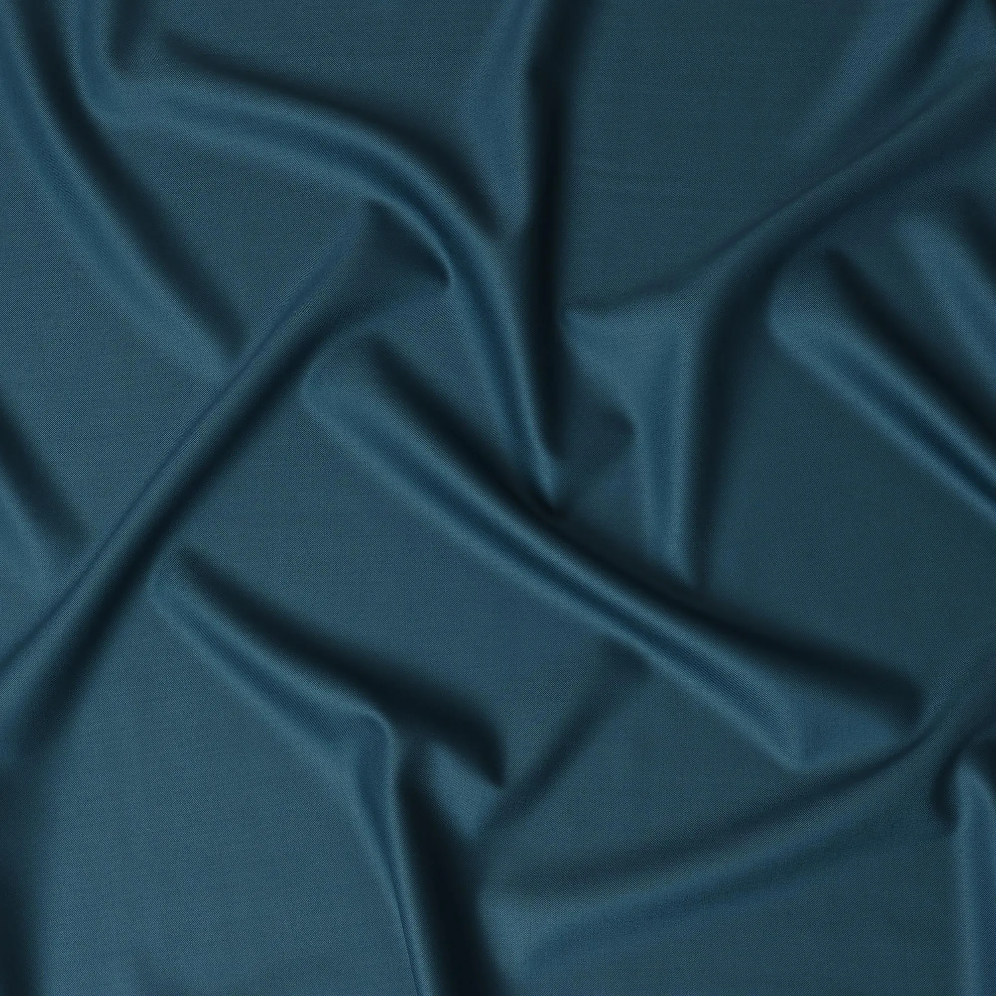 Teal Blue Super 150's English Wool and Cashmere Suiting Fabric – 3.5 Meters, 150 cm Width, Made in the UK-D20530