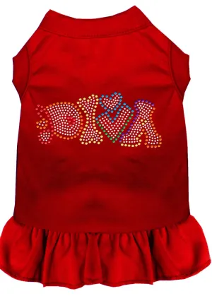 Technicolor Diva Rhinestone Pet Dress Red 4x (22)