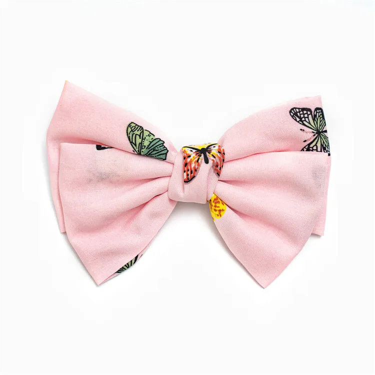 Women's Hair Band Cute Butterfly Fabric Spring Clip